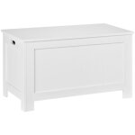 Homcom - coffre de rangement - bois - 81x40x46cm - blanc