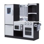 Cuisine enfant homcom bois 105x32x95cm argent