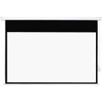 �cran de projection - homcom - 100 pouces 16:9 4k hd motoris� �lectrique mural plafond - acier - blanc ...