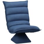 Fauteuil de sol paresseux homcom microfibre 62x62x95cm bleu