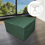 Homcom housse de protection etanche pour meuble salon de jardin rectangulaire 135l x 135l x 75h cm vert ...