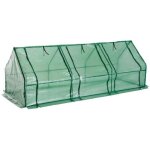 Outsunny - mini serre de jardin - pe - 270x90x90cm - vert