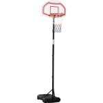 Homcom - panier de basket - ball sur pied - acier - 70x76x258 - 314cm - noir
