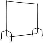 Portant � v�tements - homcom - avec roulettes tringle solide charge 140 kg vestiaire - acier - 180x60x170cm ...
