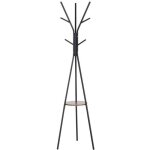 Homcom - porte - manteau - m�tal - 45x45x180cm - marron