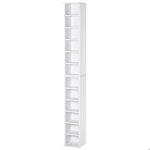 Homcom - rangement pour cd - panneaux de particules - 21x225x885cm - blanc