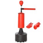 Homcom sac de frappe boxe autoportant punching ball brunier 3 en 1 revtement p. u dim. 88l x 48l x 160h ...