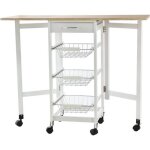 Homcom - desserte - bois - 97x37x77cm - blanc