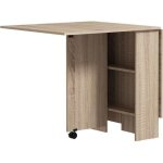 Homcom - table � manger - panneau de particules - 140x75x74cm - bois naturel
