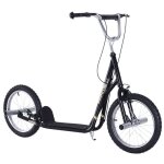 Homcom - trottinette - acier - 143x58x100cm - noir