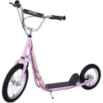 Homcom - trottinette - acier - 135x58x100cm - rose