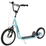 Homcom - trottinette - acier - 135x58x94cm - bleu