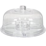 Présentoir alimentaire multifonctions - home deco factory - ka1101 - transparent - blanc - rond Présentoir alimentaire multifonctions - home deco factory - ka1101 - transparent - blanc - rond