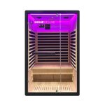 Home deluxe cabine infrarouge nero m taille: 120x 105 x 190 cm pour 2 personnes i sauna infrarouge bien ...