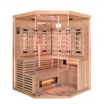 Home deluxe cabine infrarouge sahara xxl taille: 150 x 150 x 190 cm pour 3 personnes i sauna infrarouge ...