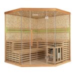 Home deluxe sauna skyline big xl kunststeinwand >taille: 200 x 200 x 210 cm