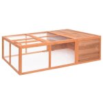 Home enclos dextrieur grande cage poulailler pour animaux de jardin 150x100x50 cm bois de sapin massif ...