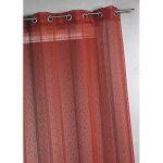 Home maison hm6923299 voilage tiss� / filet� � grande largeur polyester rouge 140 x 240 cm