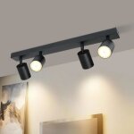 Homefire 4xgu10 spot de plafond moderne - m�tal - noir - 545 x 9 x 6 cm - orientable 350� max. 25w - ...