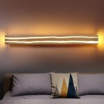 Homefire applique murale led moderne - 16w bois int�rieur 3000k blanc chaud lampe de couloir 100cm pour ...