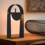 Homefire lampe de chevet crescent sans fil - fer � repasser - noir - 26 x 26 x 6 cm - avec batterie - ...