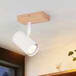 Homefire plafonnier gu10 spot moderne - bois et m�tal - blanc - 12 x 165 x 55 cm - applique murale orientable ...