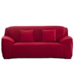 Homeins housse de canap� extensible 3 places avec accoudoirs rev�tement de canap� - rouge