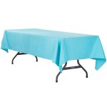 Homerokk - nappe unie rectangulaire 140x240cm turquoise 100% polyester trait�e anti taches