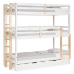 Lit superpos� 90x200 blanc 3 places