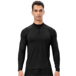 Homme 1 / 4 zip t - shirt compression de sport à manches longues tops printemp automne confortable sweat ... Homme 1 / 4 zip t - shirt compression de sport à manches longues tops printemp automne confortable sweat ...