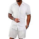 Homme 2 pièces dété à manches courtes homme activewear polo chemises avec bouton + pantacourt pour fitness ... Homme 2 pièces dété à manches courtes homme activewear polo chemises avec bouton + pantacourt pour fitness ...