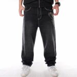 Hommes baggy hip hop jeans plus la taille 30 - 46 multi poches skateboard cargo jeans pour hommes tactique ...