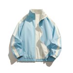 Homme blouson r�versible col montant pritntemps et automne casual veste zippee regular fit couleur contrast�e ...