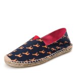 Hommes et femmes mixte espadrilles en toile cousue main girafe