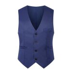 Hommes gilet confortable formelle business gilet de costume classique rtro col en v sans manches pour ...