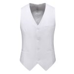 Gilet de costume sans manches grande taille homme - blanc - mariage daffaires Gilet de costume sans manches grande taille homme - blanc - mariage daffaires