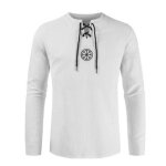 Hommes grande taille chemise haut ancien viking broderie chemise homme vêtements tg0304shts03r blanc Hommes grande taille chemise haut ancien viking broderie chemise homme vêtements tg0304shts03r blanc