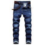 Homme jeans stretch slim droite 5 poches jean fashion effet blanche et dlav
