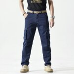 Homme pantalon cargo militaire coupe droite multi poches pantalon de travail dcontract couleur unie ...
