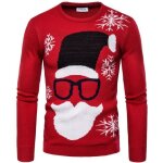 Hommes pull imprim pre nol nouveau style dautomne chemise tricote - funmoon