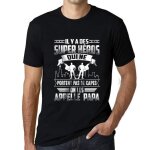 Homme tee - shirt il y a des super heros qui ne portent pas de capes on les appelle papa t - shirt vintage ...