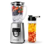 Mixeur blender - hongya - 1400w - bocal en verre 18l - 3 programmes pr�r�gl�s - 10 vitesses