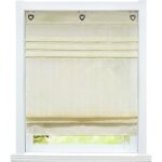 Hongya rideaux courts store romain enrouleur occultant lin sans per�age semi - transparent cuisine couleur ...