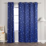 Hongya rideaux occultant thermiques � ?illets bleu motif �toile enfant chambre - salon l / h 135x175cm ...