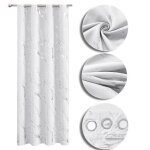 Hongya rideau occultant thermique isolant anti froid � ?illets chambre - salon blanc l / h 140x225cm ...