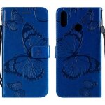 Honor 8x coque etui  rabat en pu cuir magntique antichoc flip housse portefeuille papillon huawei honor ...