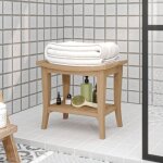 Hop - banc de douche 50x35x45 cm bois massif de teck - hop340748