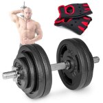 Hop - sport halt�re de musculation de 30 kg avec une barre dhalt�res courte de 40 cm et des disques en ...