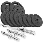 Hop - sport set dhalt�res en fonte 37 kg avec barre sz curl barres dhalt�res courte et disques de poids ...