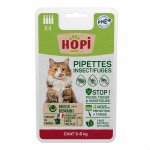 Hopi pipette anti puces chat de 3 � 6 kg - 4 mois de protection antiparasitaire efficace - extraits de ...